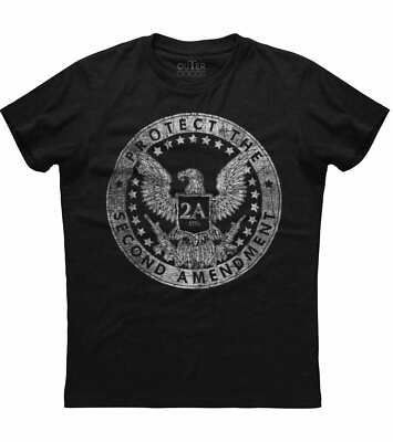 Mens Protect The Second Amendment 2A 1791 Gun Rights Patriotic T-shirt Eagle USA