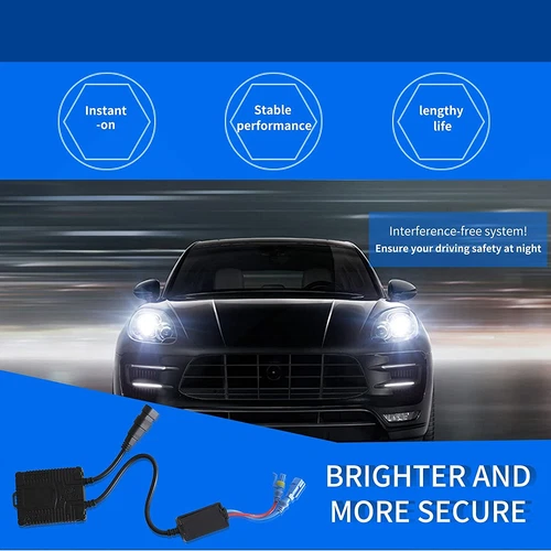VLAND D2H HID Bombillas de Xenón 55W 600K y Balastos y Decodificador Viga Alta/Baja Un Par - Imagen 10 de 10
