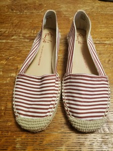 red and white espadrilles