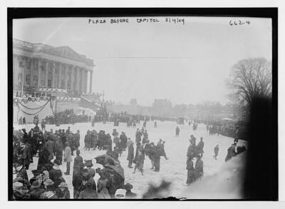 Taft Inauguration crowd in plaza before Capitol Washington D.C c1900 Old Photo 1