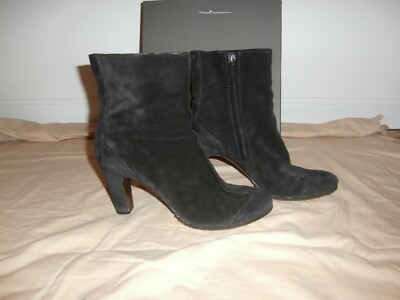ROBERTO DEL CARLO Black Suede Heel Bootie Danila 40 $450