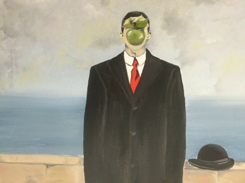 Rene Magritte olio su tela cm 50x70 cornice compresa Falso d' autore - Picture 2 of 10