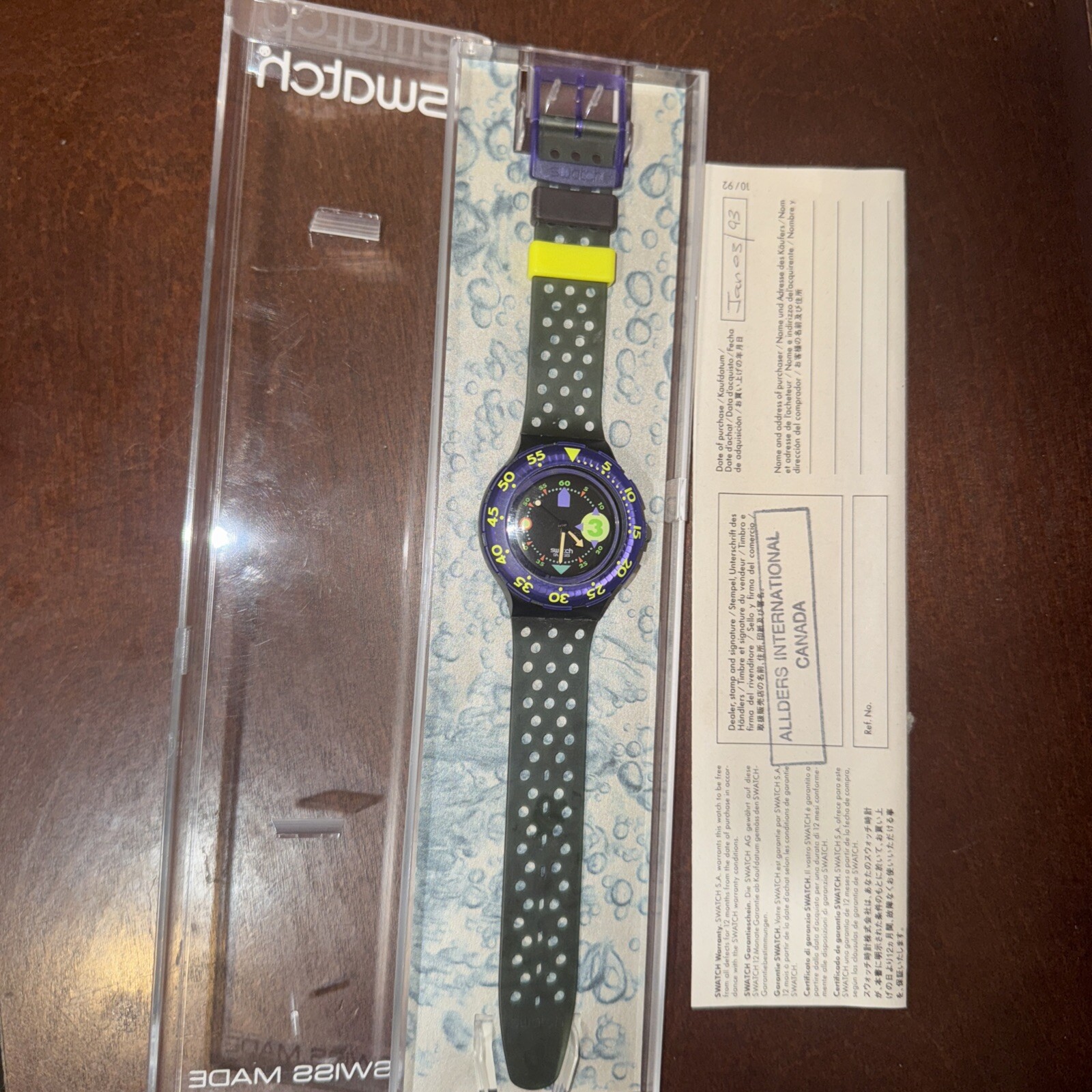 SwatchCaptain Nemo SDB101 Scuba 200 With Papers From Alders International Canada