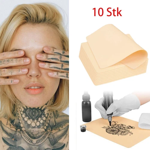 21Stück Tattoo Übungshaut Blanko Set Übungshäute Kunsthaut Ohne Motiv 20 X 15 cm - Bild 4 von 12