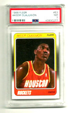 1987 FLEER  AKEEM OLAJUWON  # 53  PSA 7