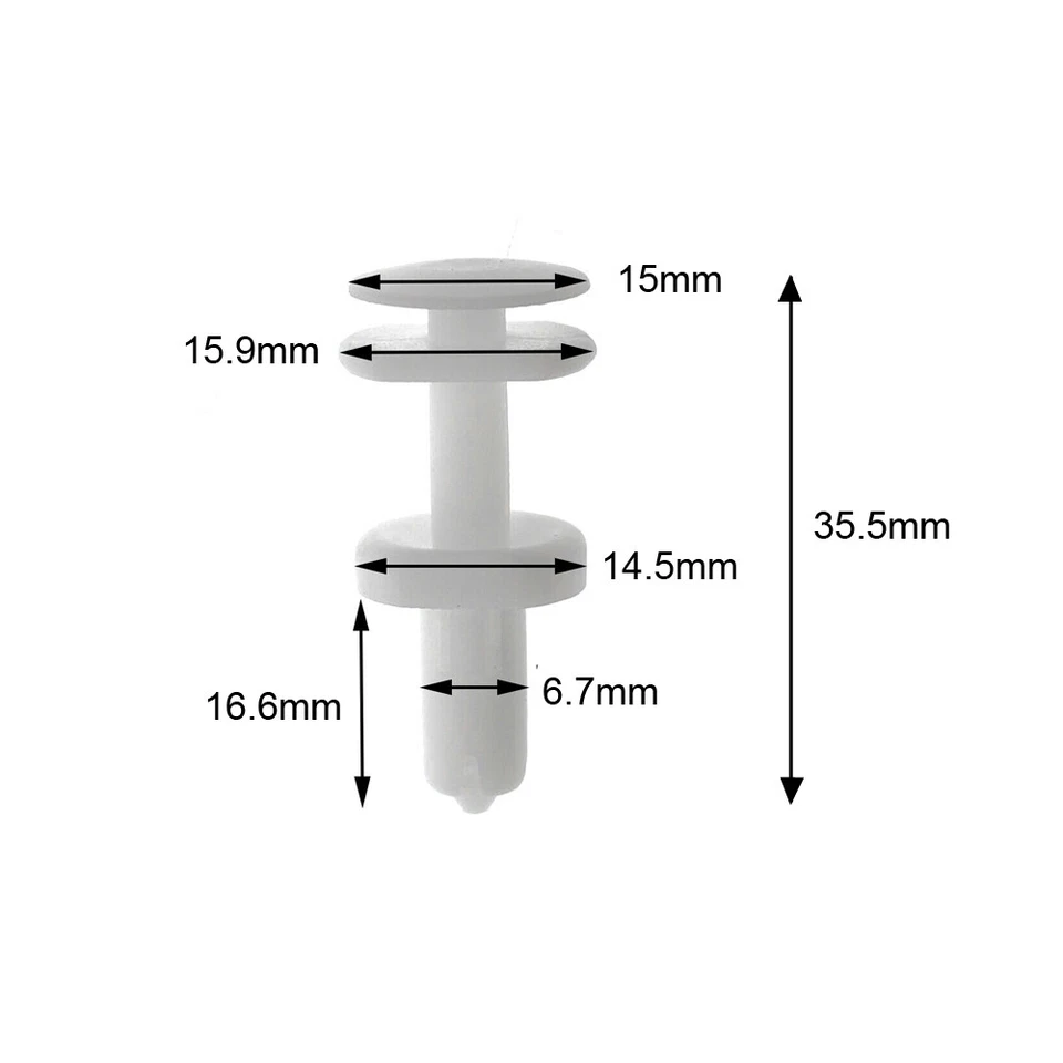 Clips de retención tipo empuje de 50 piezas clips de moldura para panel de puerta aptos para camioneta GM Chevrolet Foto 2 de 4