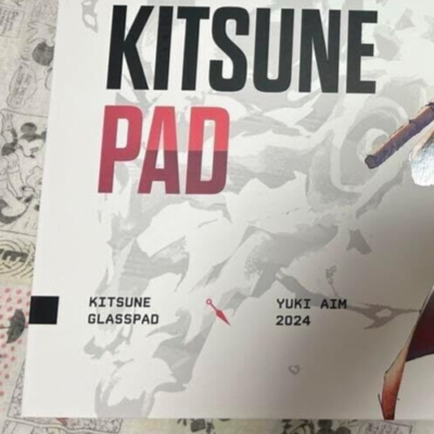 WALLHACK SKYPAD YUKI AIM 2024 Model KITSUNE Glass Mouse Pad Large