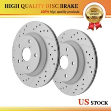 Rear Coated Disc Brake Rotors Pair For 2019-2023 2024 Subaru Forester