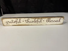 Grateful Thankful Blessed Country Farmhouse cabin Rustic Primitive Sign USA