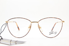 GENNY 526 5008 55*16 rosso oro vintage montatura occhiali da gatto 1980👓Donna