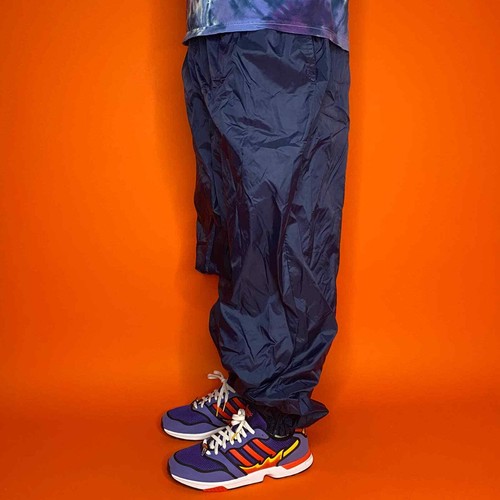 Vintage Nylon Joggers Mens XL Navy Blue 