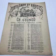 Philemon Et Baucis very Scarce/Rare Sheet music Comedy-Opera -CH Gounod B1111