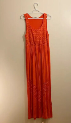 coral maxi dress