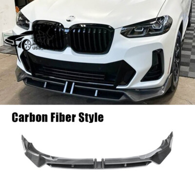 For 2022-2024 2025 BMW G01 X3 X4 M-Sport Front Bumper Lip Splitter Carbon Design