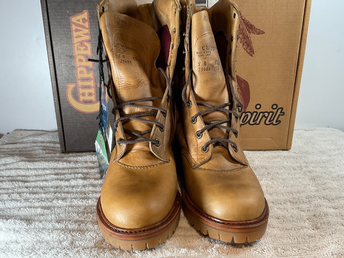 NOS Vintage Chippewa 25488 8 “ SOFT TOE LOGGER BOOTS  display picture 2