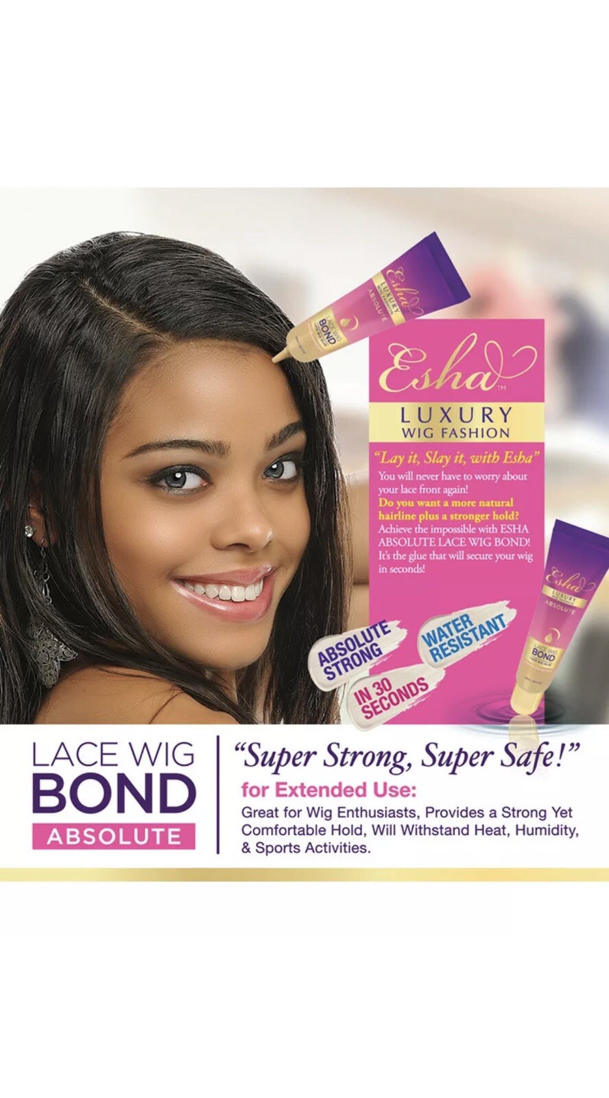Esha Absolute Lace Wig Adhesive Glue (Strong Hold) & Remover Set eBay