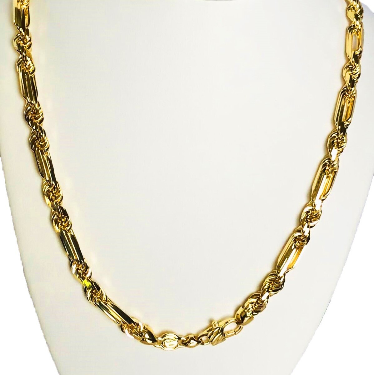 gram 14k Yellow Gold Solid Figarope Milano Men's Chain