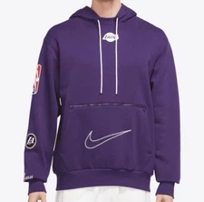 Nike NBA Los Angeles Lakers Courtside City Edition Mens Size M Hoodie DN4725 535