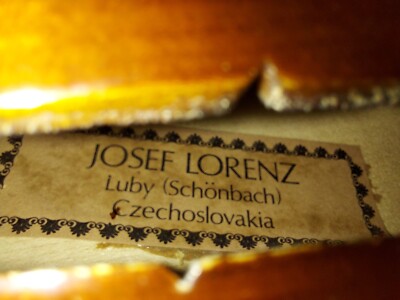 Josef Lorenz Luby (Schonbach) 4/4 Violin, Czech, Glasser bow. Very