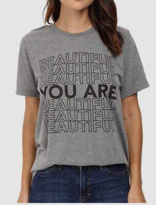 $97 Life is Beautiful Women's Unisex You Are Beautiful Graphic T-Shirt Size M