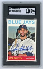 2013 Topps Heritage JOSE BAUTISTA Blue Jays AUTO SGC 9 MINT SGC 10 AUTO