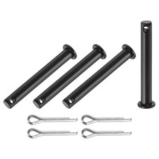 4-Pack M6x45mm Single Hole Clevis Pins, A3 Carbon Steel Flat Head Clevis Pins