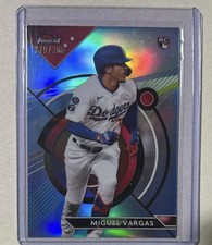 2023 Topps Finest - Miguel Vargas #33 Sky Blue Refractor /300 (RC)