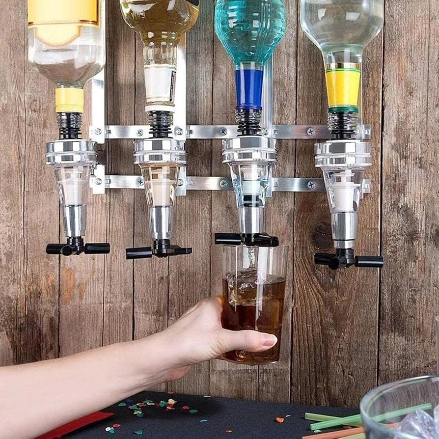 Getränkeportionierer 4 Flaschen Bar Butler Flaschenhalter Getränkespender Wands