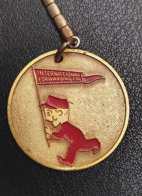 70 YEAR OLD KEY CHAIN - INTERNATIONAL FOWARDING CO. - 50th Anniversary 1906-1956
