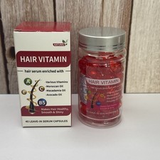 Hair Treatment Serum 40 Count- Vitamins Capsules with Argan Macadamia  Avocado
