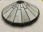 Vintage SNC Spectrum Slag Glass Lamp Shade 16” Octagon Mission Tiffany Style