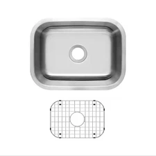 23 In. Undermount Single Bowl 18-Gauge Stainless Steel Kitchen Sink with Bottom