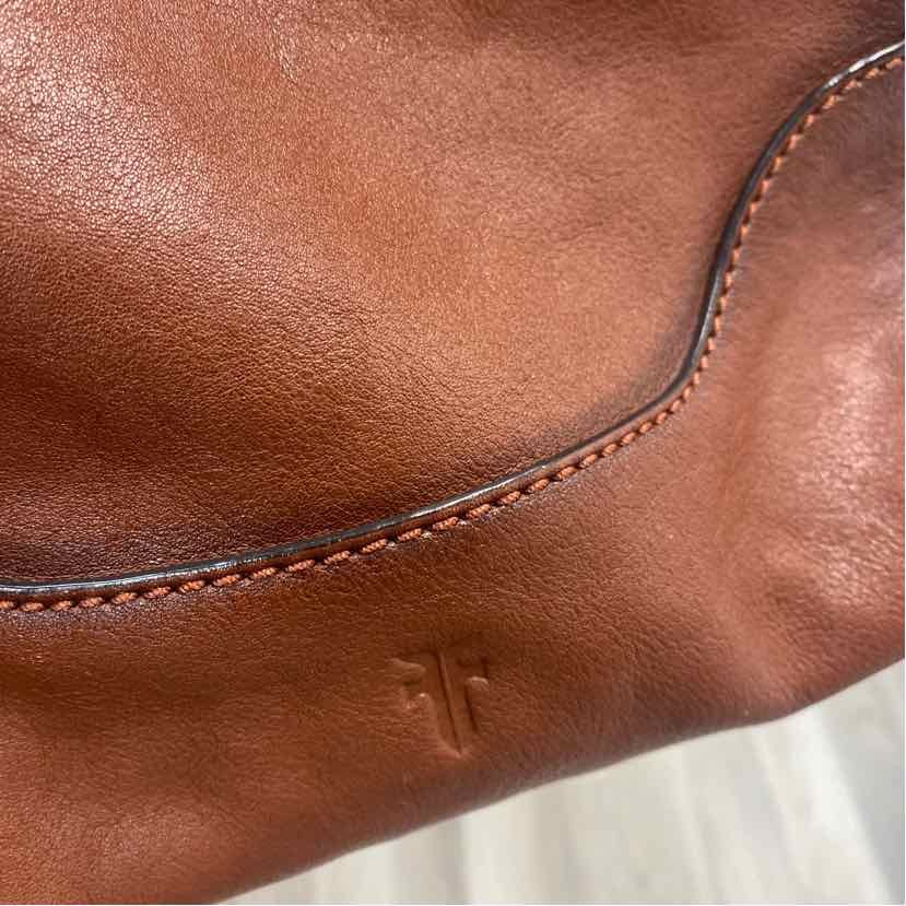 Frye Brown Leather Solid Shoulder Handbag - image 2