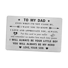Dad Gifts from Son, Best Father Christmas Card for Men, Dad Dad from Son