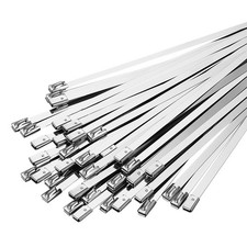 Stainless Steel Metal Cable Ties Zip Wrap Exhaust Heat Straps Marine Grade