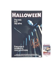Halloween Nick Castle Autographed OG Michael Myers 12x18 Horror Movie Poster JSA