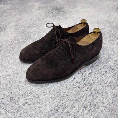 Floris Van Bommel Dark Brown Suede Oxfords Brogues US8 UK7H EU41.5 26.5cm