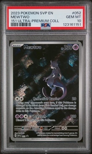 2023 POKEMON SVP EN-SV BLACK STAR PROMO 151 ULTRA-PREM COLL #052 MEWTWO PSA 10