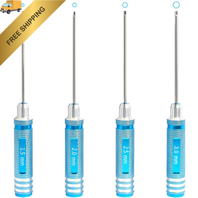 Fraizoe RC Hex Key Driver Set 1.5 2.0 2.5 3.0mm Magnetic Tip Blue-2 