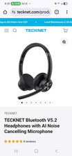 TECKNET Wireless Rechargeable Bluetooth Headset Model TK-HS012 Black