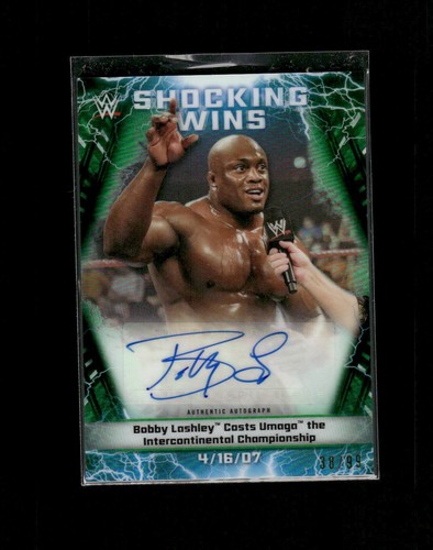 Bobby Lashley #SWA-LA 2020 Topps WWE Chrome Shocking Wins Autographs card