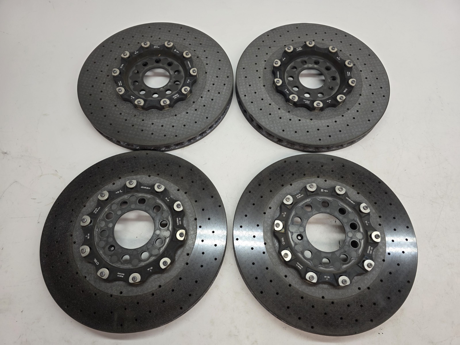 LAMBORGHINI AVENTADOR LP740 S LP770 SVJ CCB DISC SET FRONT REAR LEFT RIGHT OEM 