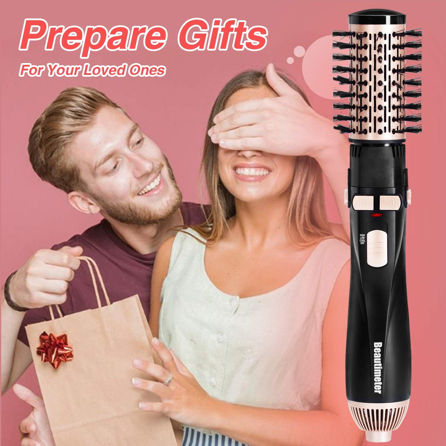 1200W Hot Air Spin Brush Kit, 3 in 1 Hair Dryer and Styler, Negative Ionic Ha...