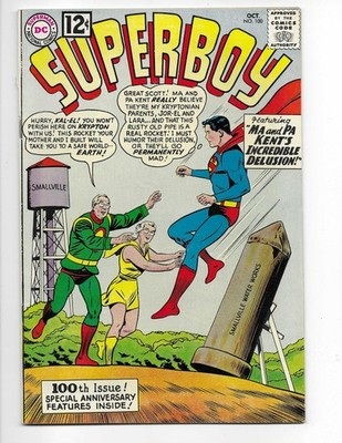 Superboy 100 1962 DC Comics F- 5.5 Phantom Zone Lana Lang Martha Kent