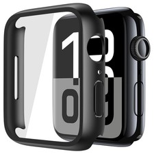 Misxi 2 Pack Tempered Glass Case Compatible for Apple Watch Series 11 2025 Se