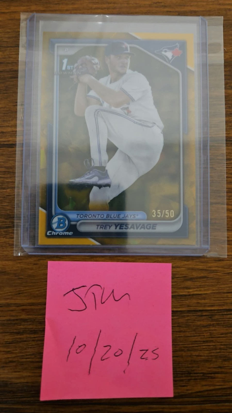 2024 Bowman Draft - Chrome Trey Yesavage #BDC-92 Gold Refractor /50 (RC)