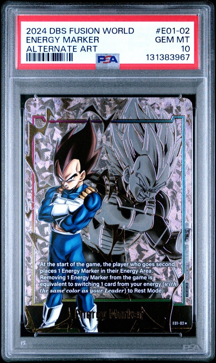 Vegeta E01-02 Gold Energy Marker PSA 10 Dragon Ball Graded Card