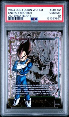 Vegeta E01-02 Gold Energy Marker PSA 10 Dragon Ball Graded Card