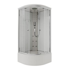 Box doccia idromassaggio 90x90xH215 6 idrogetti radio FM cristallo 5 mm|o3