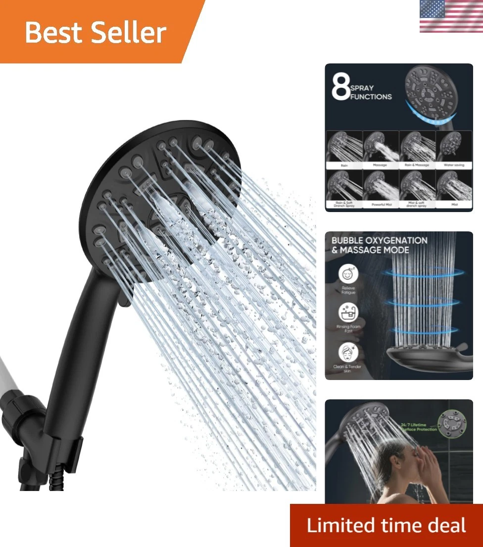 8 Functions Shower Head with handheld, High Pressure Shower Head Set with Hos...
Opens in a new wind